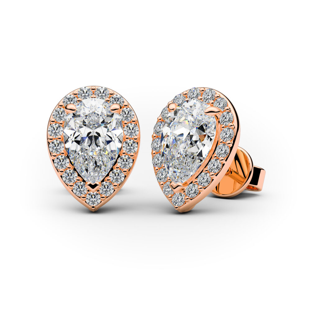 allure-earrings-pear-rose-gold - Australian Diamond Company