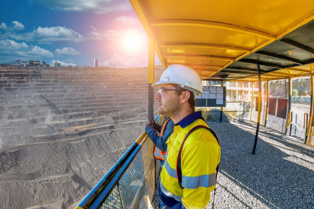 Gold Miner Looking over Mine