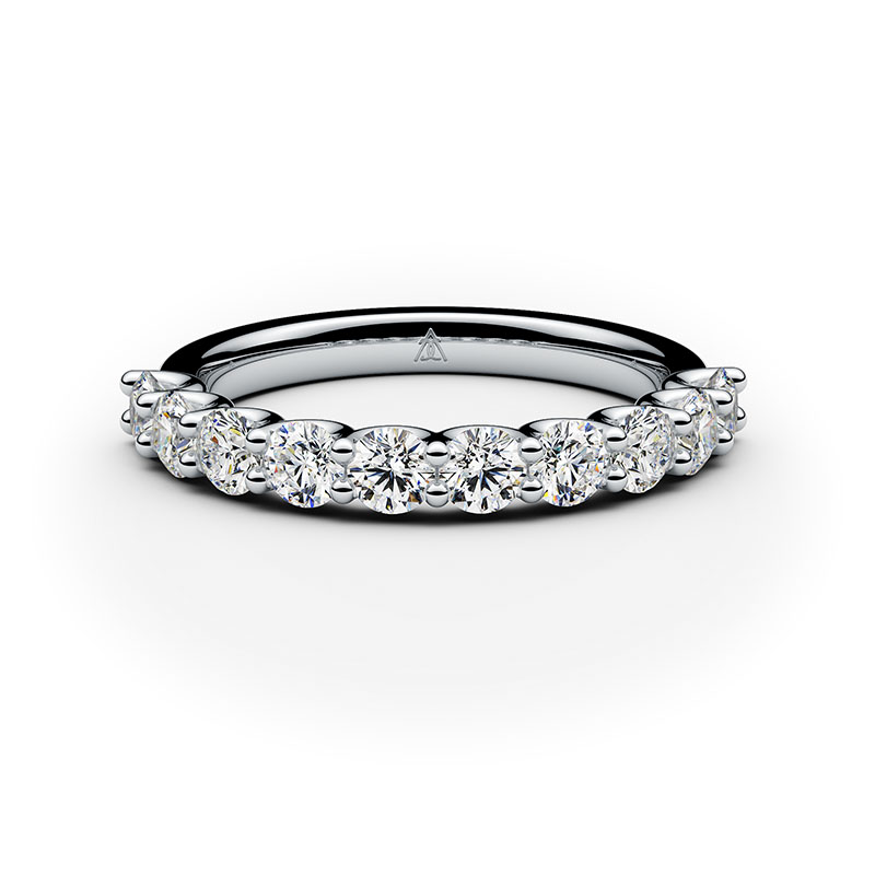 18K White Gold Classic Eternity Band Ring - Kennedy