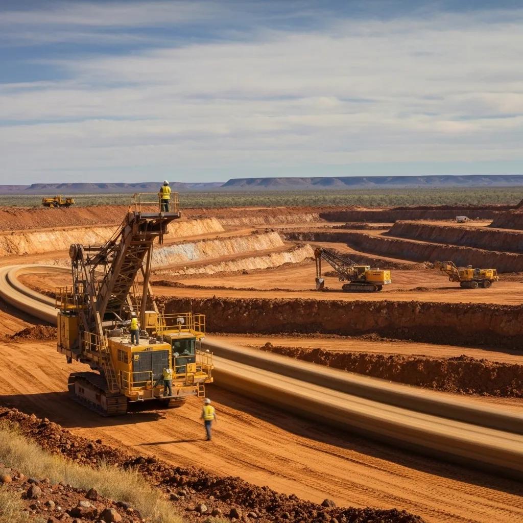 a Panoramic View of the Argyle Diamond Mine in Western Australia Illustrating the Scale of Operations and the Surrounding Terrain