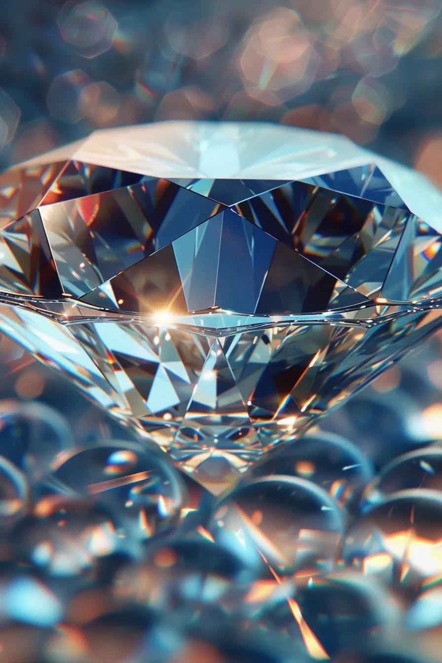 a Close Up Image of a Diamond with an Inclusion