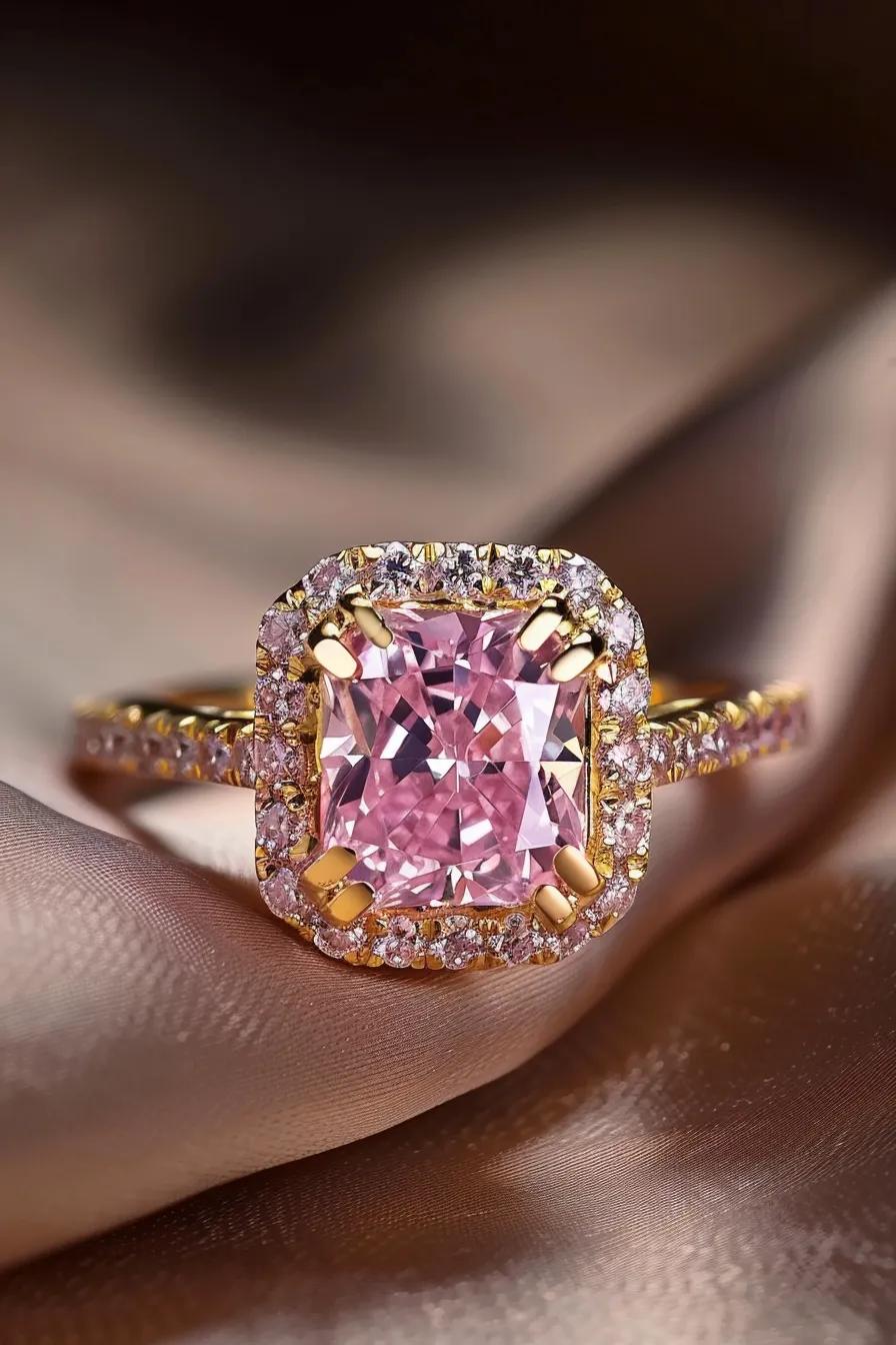 a Phot of a Pink Diamond Ring