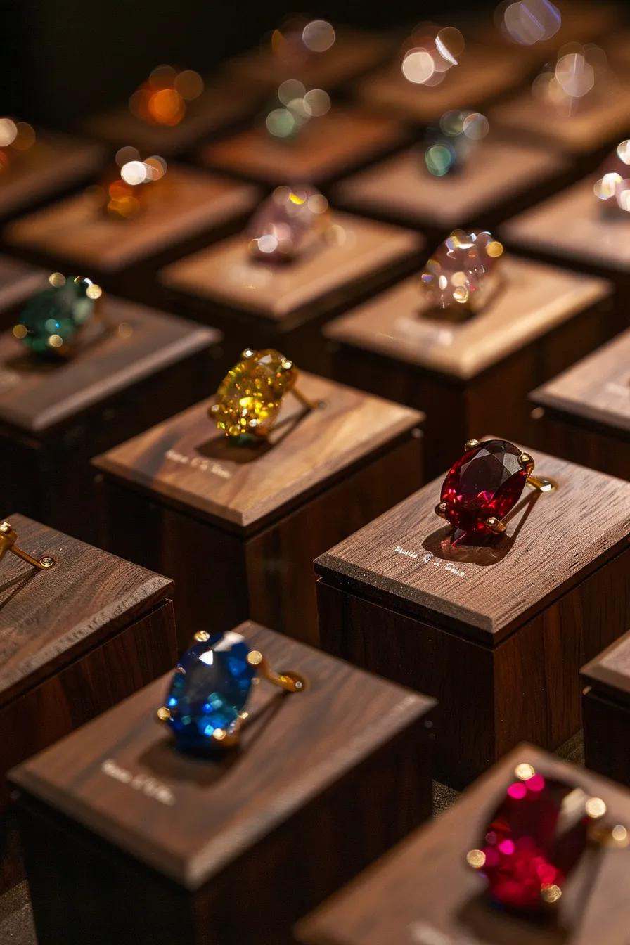 a Display of Gia and Argyle Mine Certificates Presented on Polished Wood Underscoring Their Authenticity and Certification