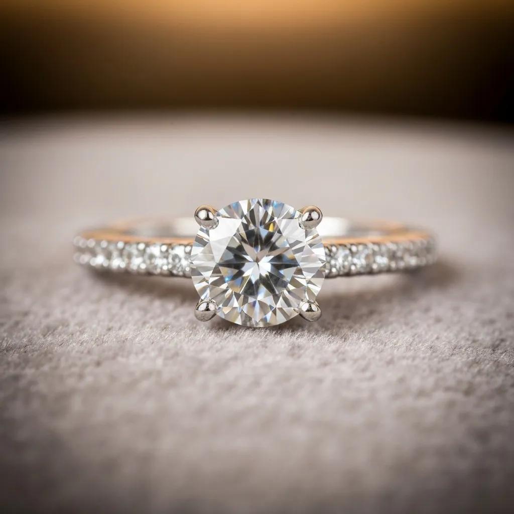 286f407d-5e69-4240-8f01-a1207efa7a9e.jpg - Australian Diamond Company a Classic Solitaire with Accents Diamonds Set in White Gold
