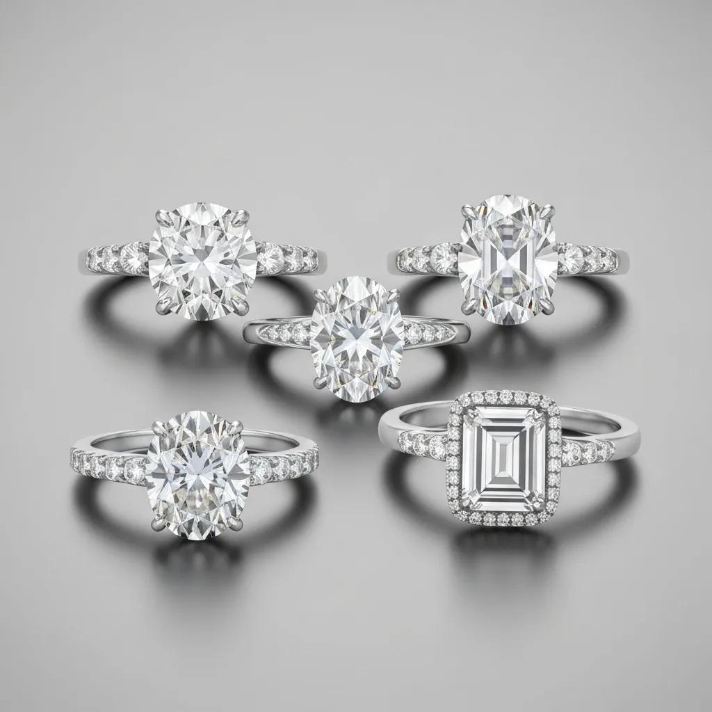 2af58d3f-f4d7-4386-b6be-062f4ae122a1.jpg - Australian Diamond Company Engagement Rings with Various Diamond Shapes and Their Ideal Settings Highlighting the Beauty of Each Combination