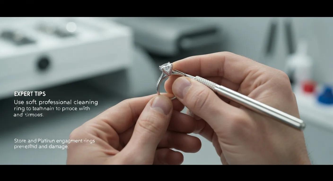 40597e0b-d4b0-42e7-a6ab-a7101f29c55f.jpg - Australian Diamond Company Cleaning Process of a Platinum Engagement Ring Demonstrating Proper Care Techniques