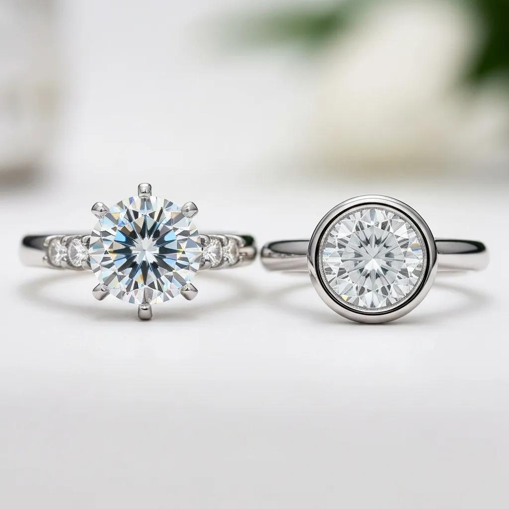 4f4c8da1-897d-40e6-a83a-bb8a12298347.jpg - Australian Diamond Company Close up of a Diamond Ring in a Prong Setting Emphasizing Sparkle and Light Exposure