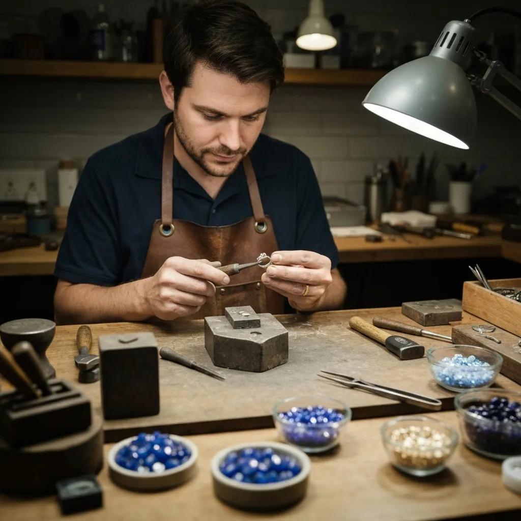 532ecce6-e6c8-45df-8717-03fc4d88433f.jpg - Australian Diamond Company Artisan Jeweller Handcrafting a Custom Engagement Ring in a Melbourne Workshop