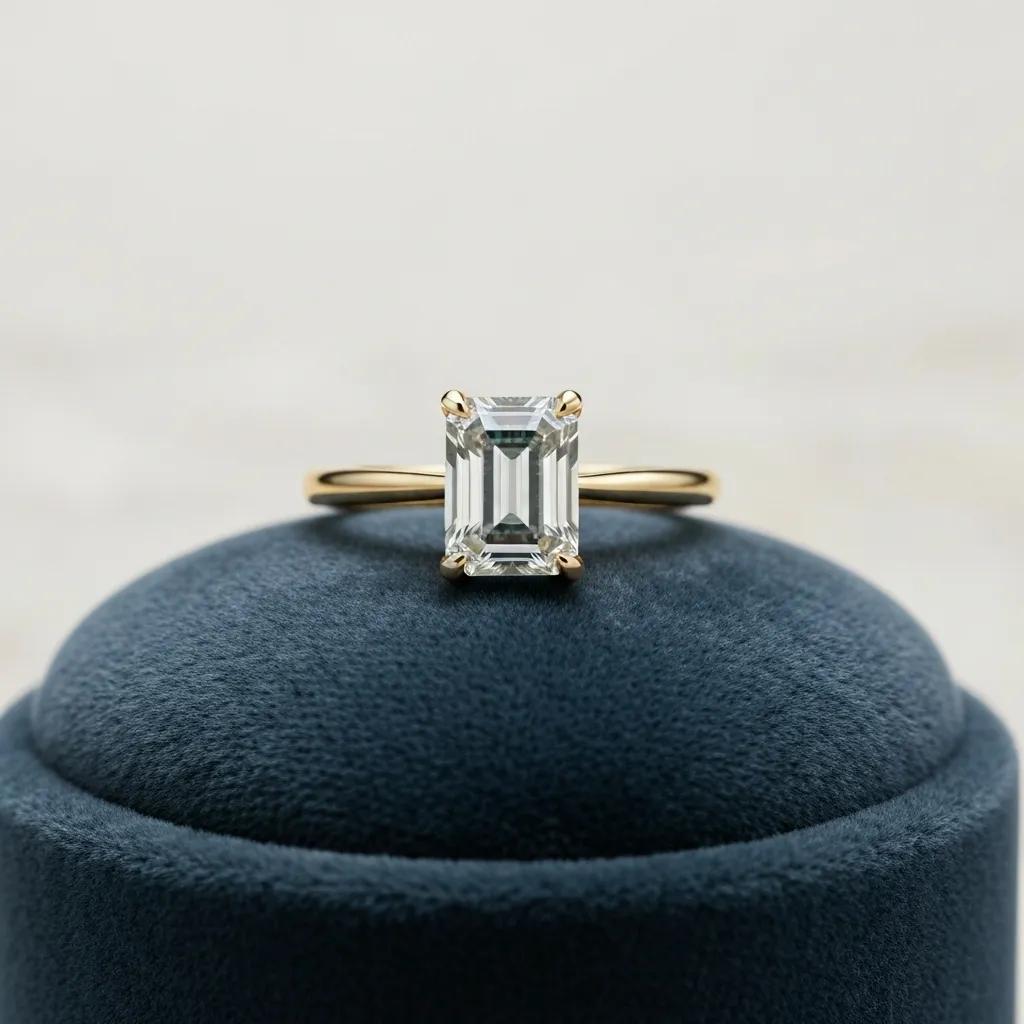 Unique Engagement Ring with Distinctive Diamond Shape and Intricate Design
