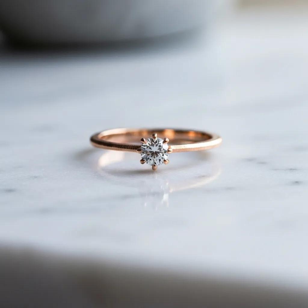 726dd9a9-afdc-4161-8f80-296589e6a0db.jpg - Australian Diamond Company Minimalist Solitaire Rose Gold Engagement Ring Featuring a Single Diamond