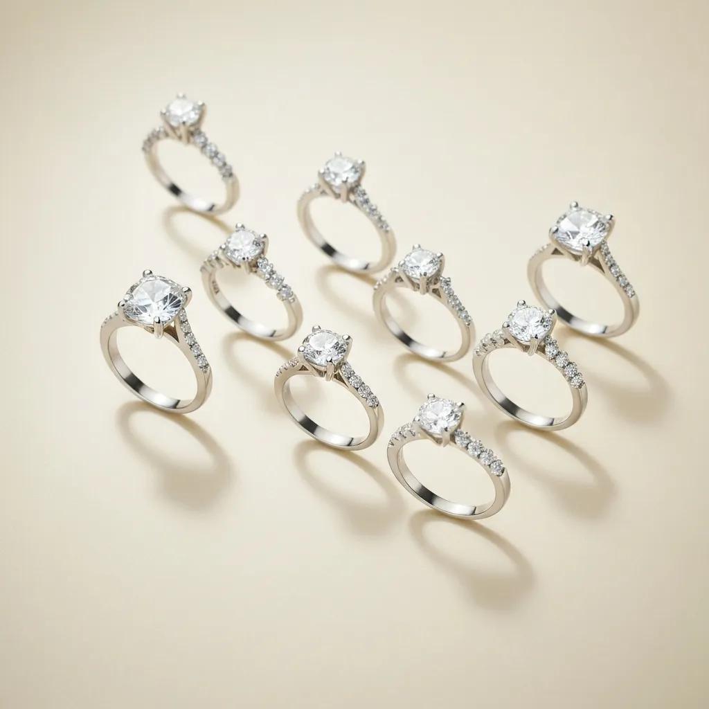 770543d1-8ccd-463b-a33c-8e10da798f43.jpg - Australian Diamond Company Diverse Engagement Rings Displayed Elegantly Showcasing Various Styles and Gemstones
