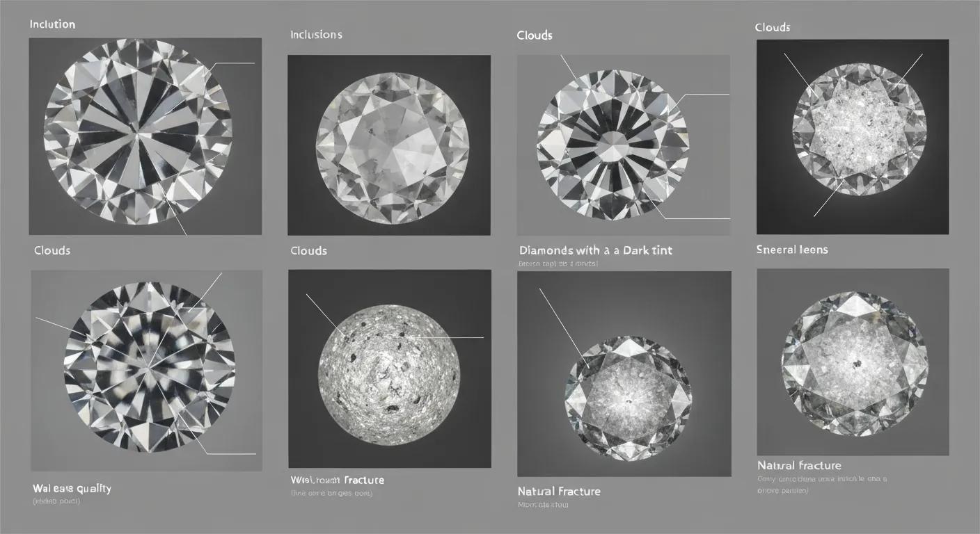 a Detailed Visual Guide to Common Diamond Inclusions and Their Characteristic Appearances