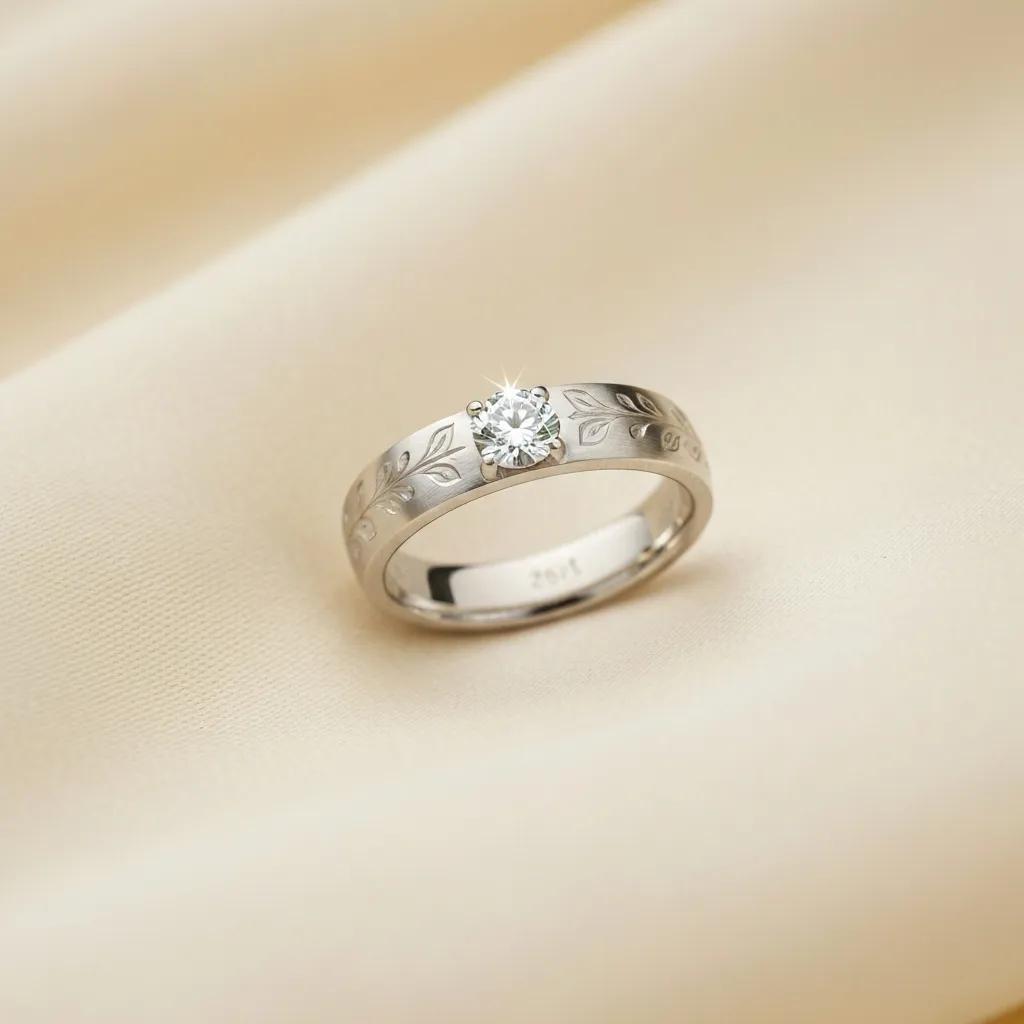 9b56d149-c4dd-49c3-873c-9f7affebb804.jpg - Australian Diamond Company Floral White Gold Vintage Engagement Ring Set with a Round Brilliant Cut Diamond