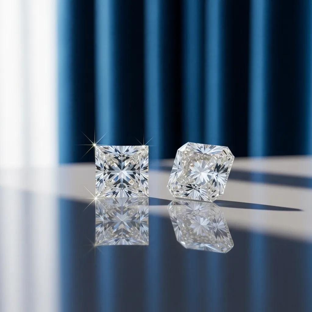 Princess and Radiant Cut Diamonds Showcasing Modern Designs and Brilliance