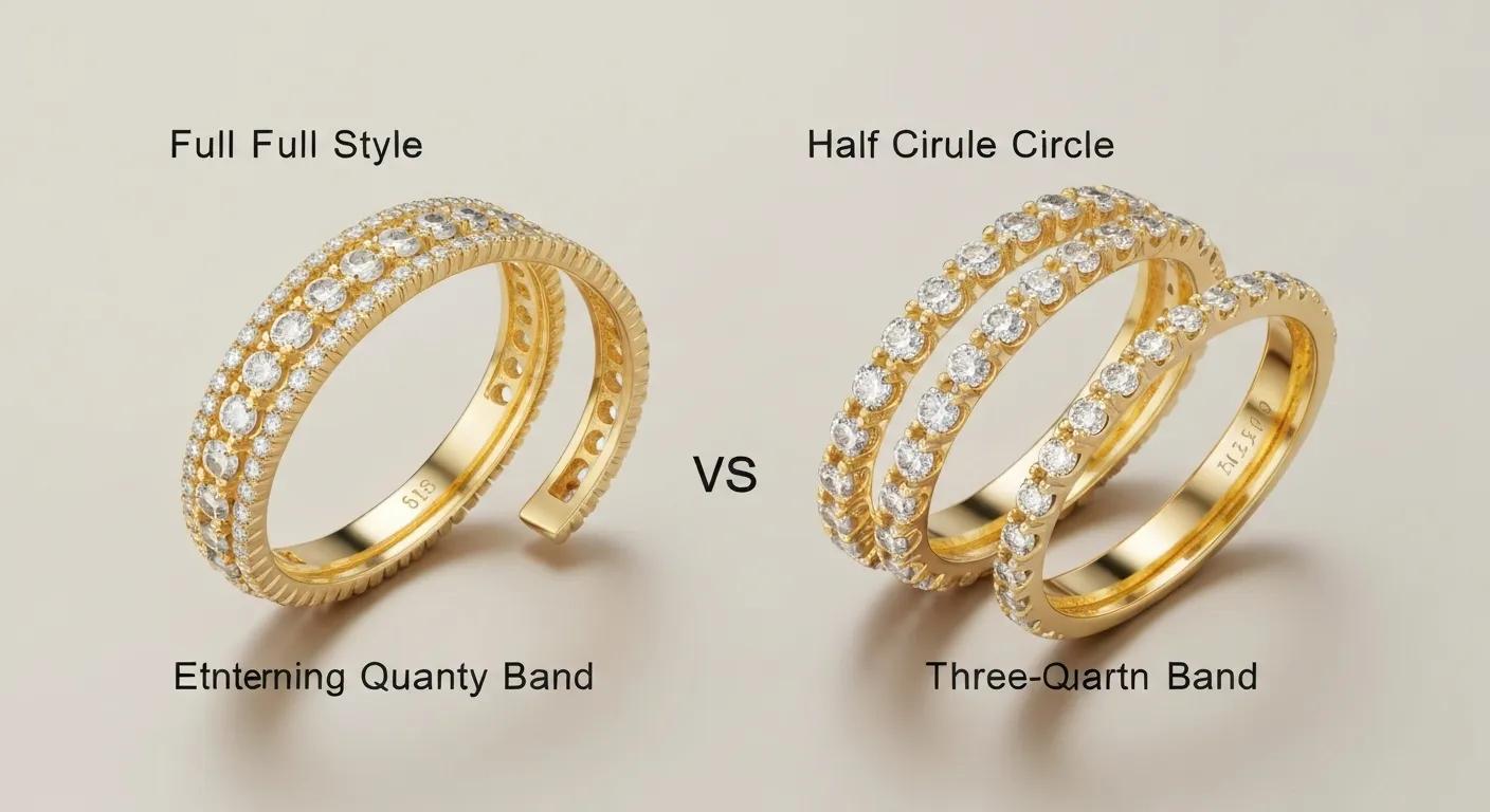 bf3bc551-399c-4dab-b94e-ceec63d573c4.jpg - Australian Diamond Company Comparison of Full Half and Three quarter Eternity Bands Illustrating Different Styles and Their Unique Features