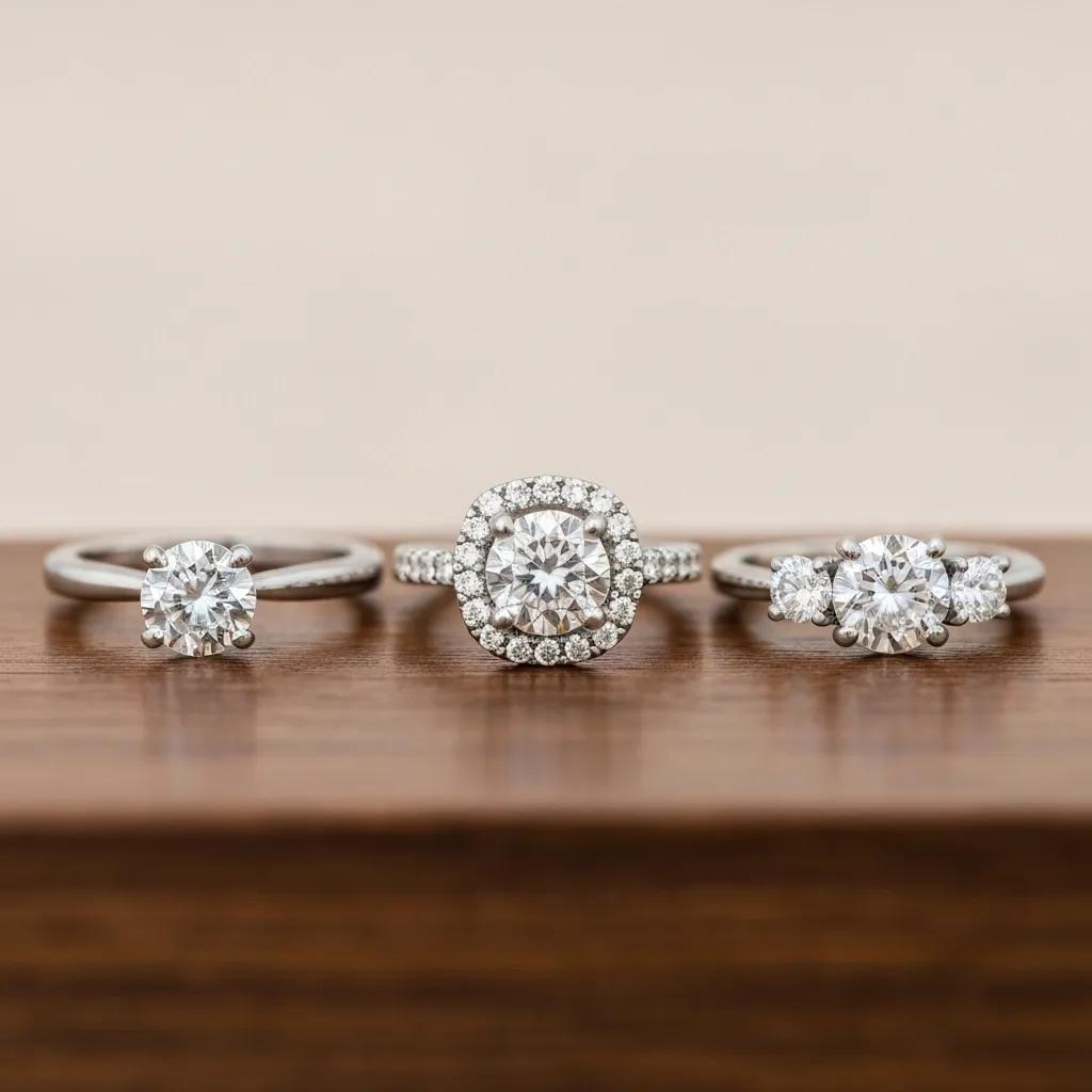 Collection of Popular Engagement Ring Styles Solitaire Halo and Three stone