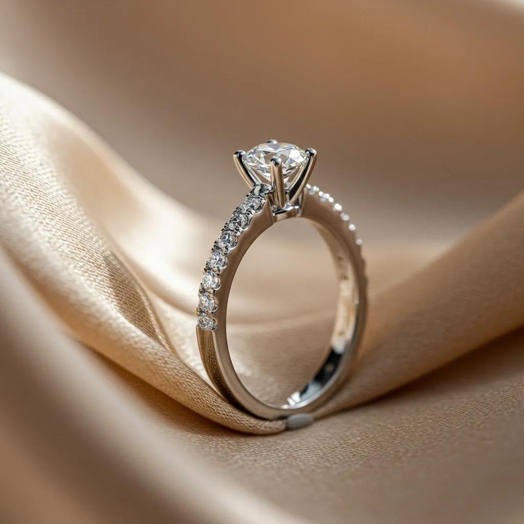 close up of a durable platinum engagement ring highlighting its brilliance and intricate design - Australian Diamond Company Close Up of a Durable Platinum Engagement Ring Highlighting Its Brilliance and Intricate Design