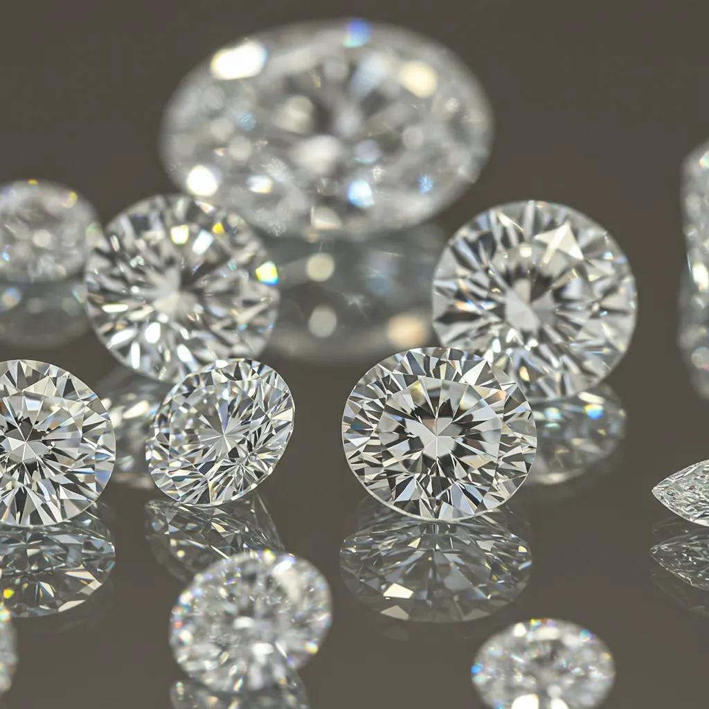 a Close up Comparison of Various Diamond Shapes Demonstrating How Cut Influences the Perception of Size