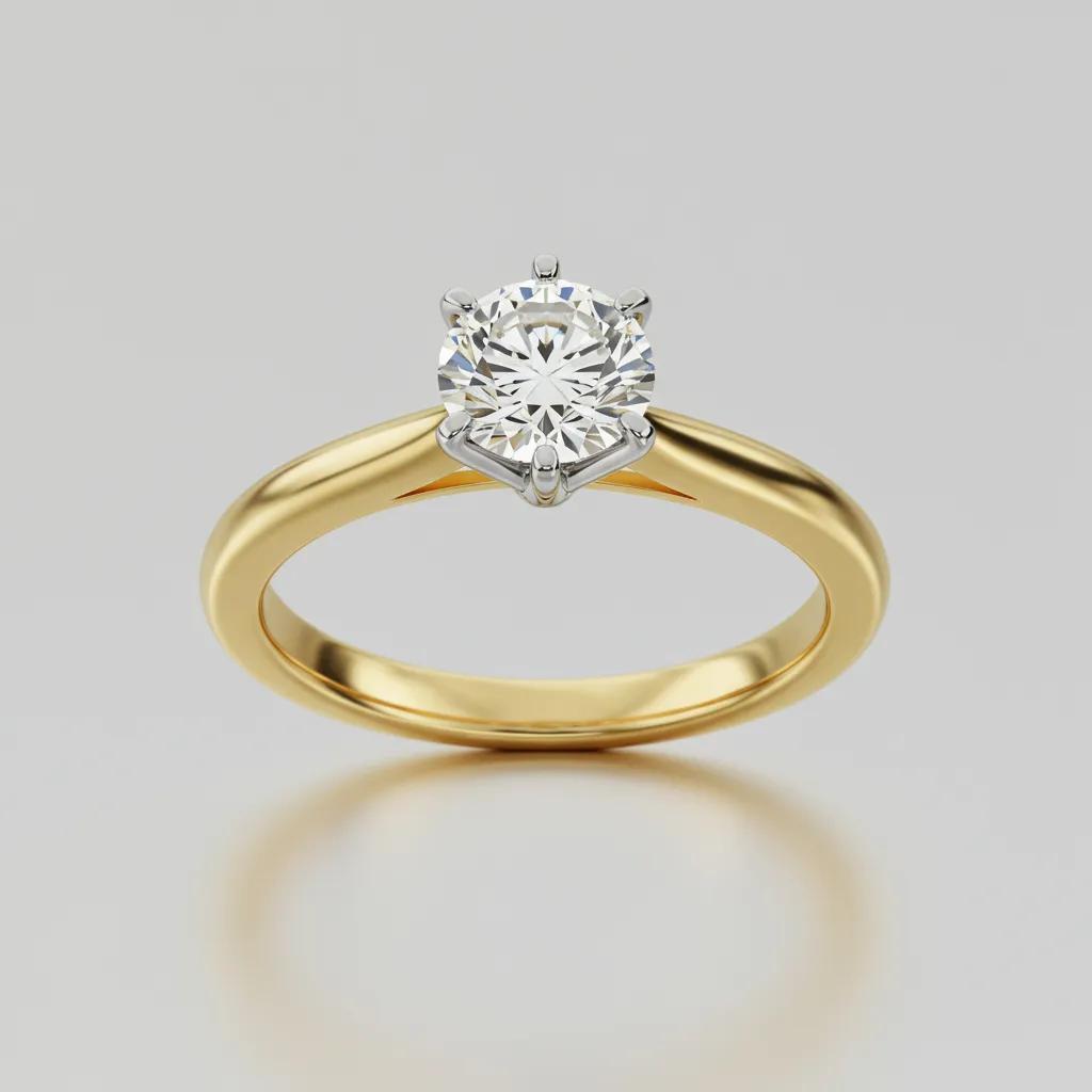 close-up-of-yellow-gold-solitaire-engagement-ring-with-brilliant-cut-diamond-highlighting-its-features-e5a432cb-defe-4f5a-bba8-44922b6973fdjpg - Australian Diamond Company Close up of Yellow Gold Solitaire Engagement Ring with Brilliant cut Diamond Highlighting Its Features