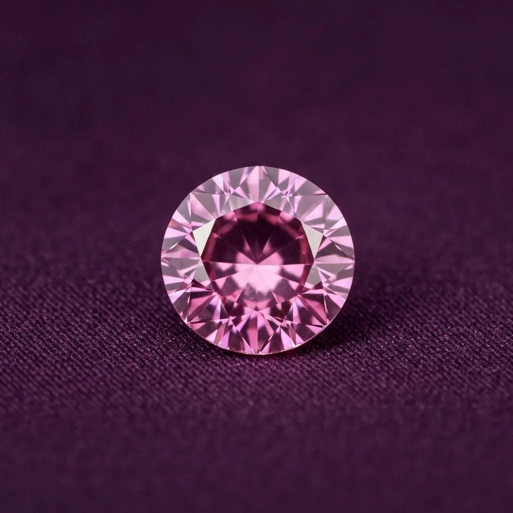 a Round Brilliant Cut Pink Diamond
