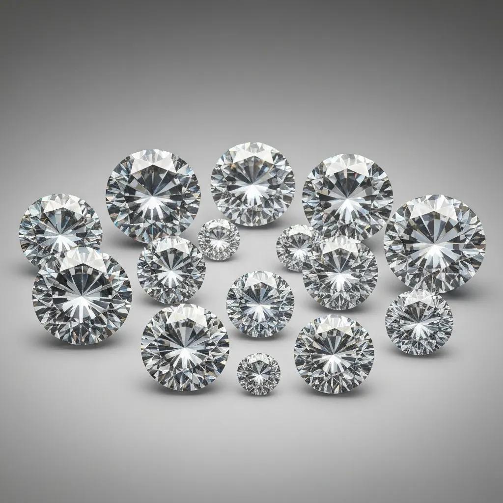 dea88565-53df-4cb3-aa86-90641125ba2f.jpg - Australian Diamond Company a Visual Representation of Diamonds Showcasing Various Gia Clarity Grades from Flawless to Included