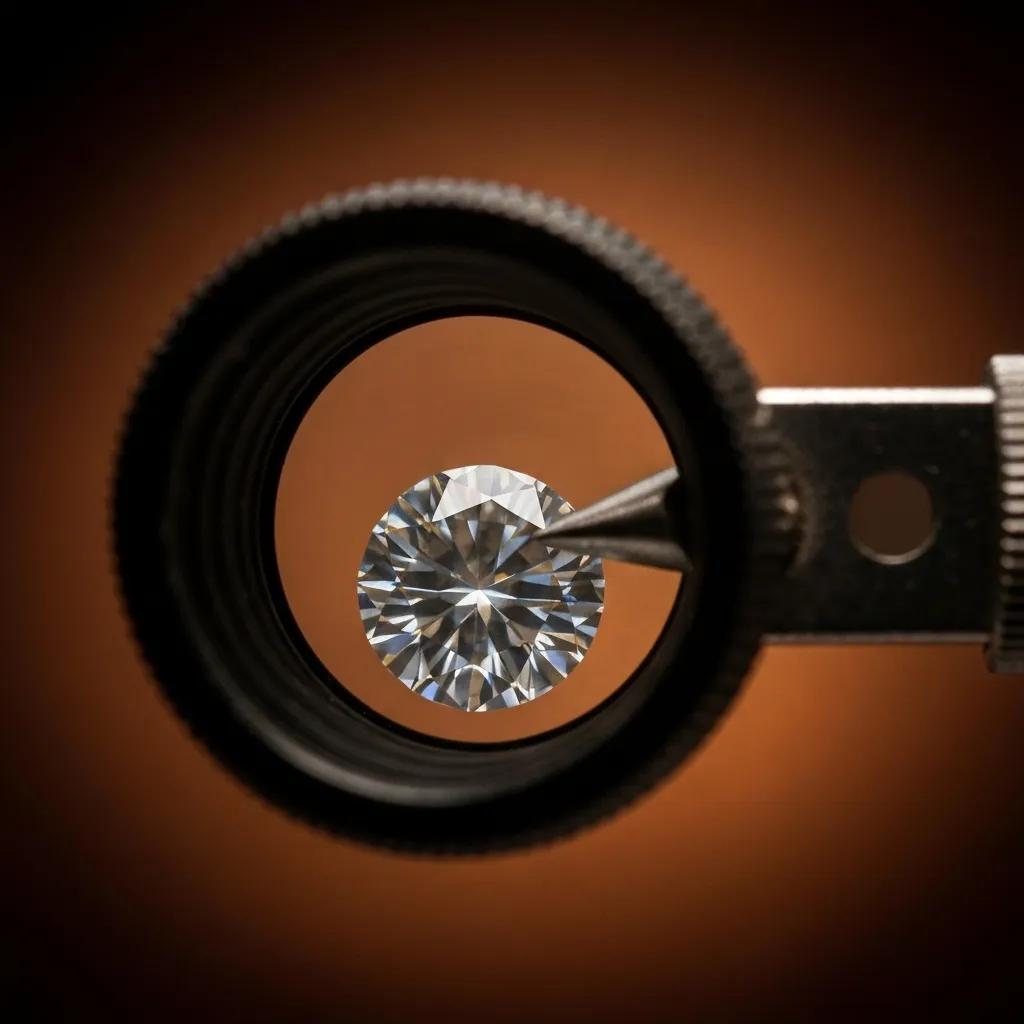 eaa3e20e-c79c-4357-b31d-d1417896c6dd.jpg - Australian Diamond Company Close up of a Diamond Under a Loupe Showcasing Its Cut and Brilliance