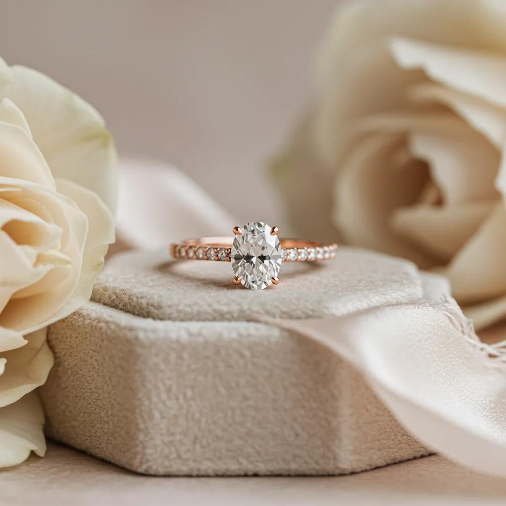 Elegant White Sapphire Engagement Ring with Soft Background Highlighting Its Clarity and Brilliance