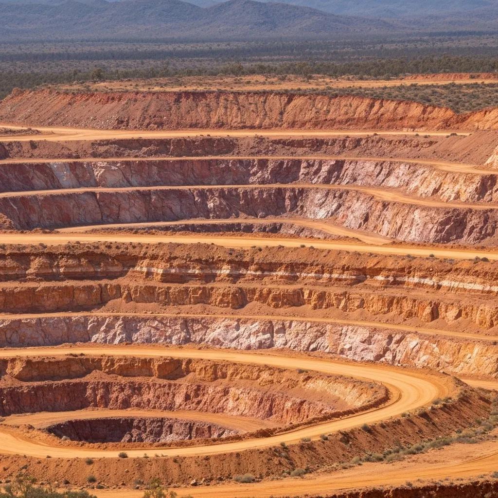 f73d6e92-1e07-4230-bf5d-0ddd2bf9832b.jpg - Australian Diamond Company a Panoramic View of the Argyle Diamond Mine Illustrating the Geological Landscape Intrinsically Linked to the Rarity of Pink Diamonds
