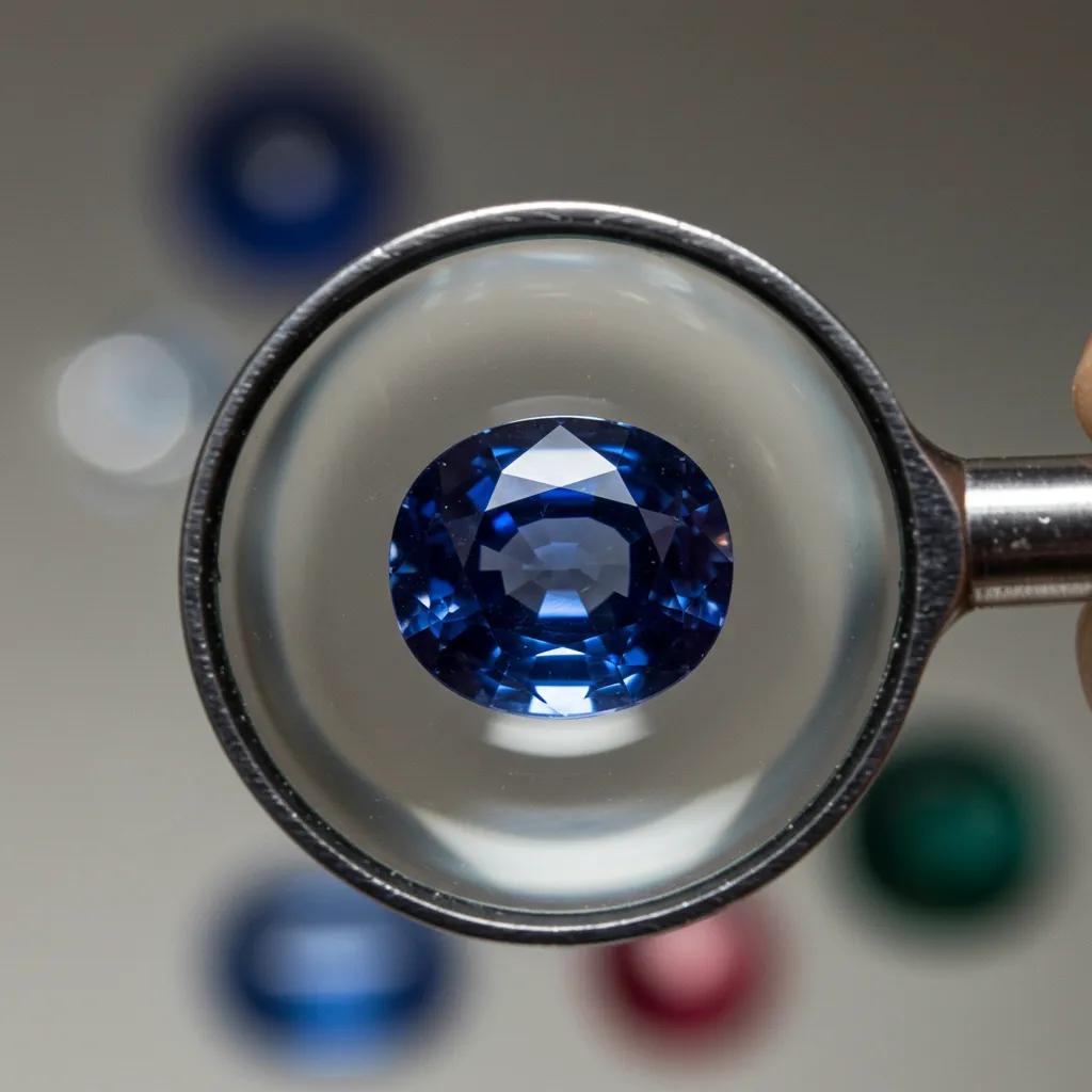 jeweler-examining-sapphire-with-loupe-illustrating-the-quality-measurement-of-gemstones-9e16862f-173e-41b8-a7e1-a7fcd3f5ff6ejpg - Australian Diamond Company a Jeweller Meticulously Examining a Sapphire with a Loupe Demonstrating the Process of Quality Assessment