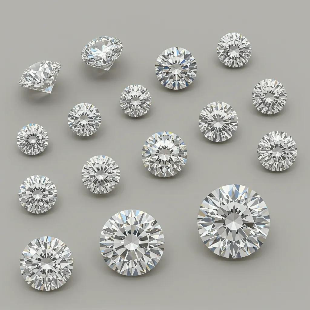 a Curated Selection of Diamonds Showcasing the Subtle Differences Across Various Clarity Grades